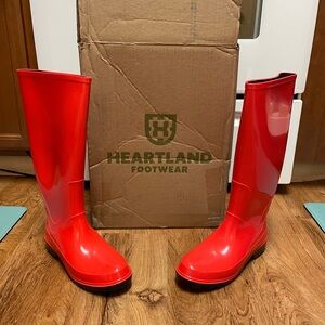 Size 8 rain boots heartland footwear brand new